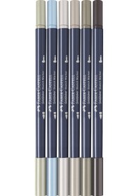 Resim Faber-Castell Goldfaber Sketch Marker Seti, Architect, Mimari Projeler İçin, Su Bazlı, Fırça ve Fineliner Uçlu 