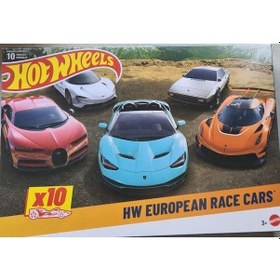 Resim Hot Wheels Hym96 European Race Cars 10-pack Beyaz 