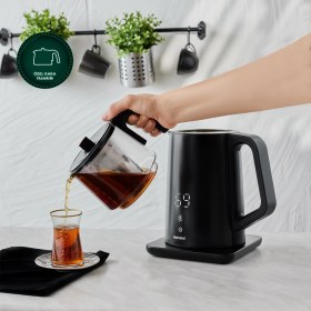 Resim Homend Royaltea Cooltouch 1795H Dokunmatik Çift Duvarlı Paslanmaz Çelik Konuşan Çay Makinesi 