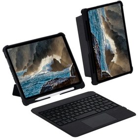 Resim Mepa Newface T5209d İpad Pro 12.9 2021 Kılıf İnter Ledli Klavyeli Tablet Kılıfı - Siyah Najmaddin Standart 