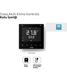 Resim Karokstore Akıllı Klima Kontrolü V5, Wi-Fi Bağlantılı Oda Termostatı, Mobil Uygulama Kontrollü 