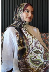 Resim Afvente Damla Motif Desen Çikolata Soft Pamuk Şal Çok Renkli 