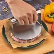 Resim 1 adet Paslanmaz Çelik Et Presi - Hamburger ve Biftek Presleme Aracı, Düzgün Şekilli Burger, Kekler ve Daha Fazlası İçin Mutfak Aleti - Dayanıklı, Temizlemesi Kolay Tasarım, Burger Presi 