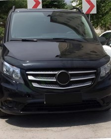 Resim Mercedes Vito 2014+ Araca Özel Kaput Rüzgarlığı A+ Pianoblack 4mm 