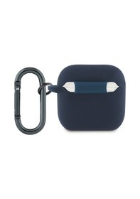 Resim Apple Uyumlu AirPods 4 Kılıf Redbull Lisanslı Baskı Logolu Askı Aparatlı Silikon Kapak Lacivert 