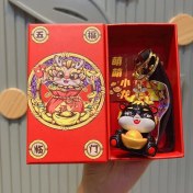 Resim Baijiafu2 Yıl Maskotu Karikatür Çekicilik Anahtarlık Kolye Bebek Karikatür Hediyeler (Yurt Dışından) 