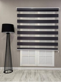 Resim Donatti Zebra Stor Geniş Plise Güneşlik Perde Antrasit Gri Antrasit Gri 