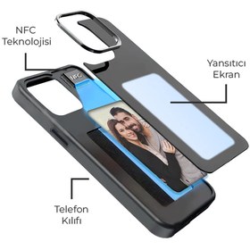 Resim Ekospot İphone Akıllı Kılıf Arkaya Fotoğraf Yükleme Kişiselleştirilebilir NFC DIY Kılıf 