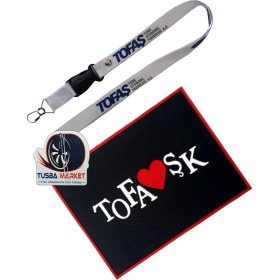 Resim Tusba Market Tofaş Logolu Torpido Üstü Numaratörlü Kaydırmaz Ped / Oto Ayna Askısı & Tampon Çeki Ipi 