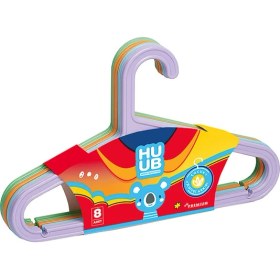 Resim 4 Adet Huub Çocuk Giysi Askısı Renkli 8'li 