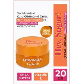 Resim New Well Hey Sugar Şeftali Aromalı Dudak Peeling 20 G 