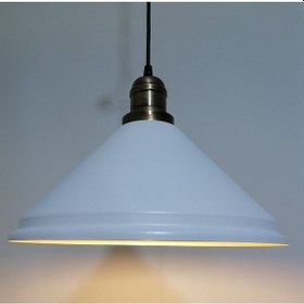 Resim Riolight Retro Beyaz Içi Gold Tekli Metal Sarkıt Çap: 33Cm (538289180) 