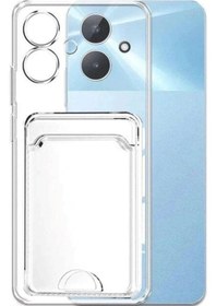 Resim Realme Note 60 Kılıf Kart Şeffaf Silikon - Şeffaf Çok Renkli 