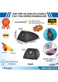Resim Yan Araç Kamerası Ahd 720p Ve Analog Pal Mini Siyah Özel Tasarım 