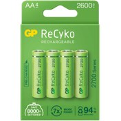 Resim GP Batteries ReCyko 2700 AA Kalem Ni-MH Şarjlı Pil, 1.2 Volt, 4'lü 