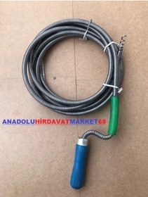 Resim 15Metre 14M Çelik Lavabo Wc Açici Tel Banyo Gider Borusu Açma Tel 