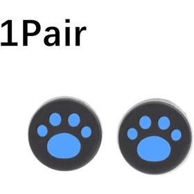 Resim 1 Çift Siyah Mavi-silikon Kaymaz Kapak Nintendo Switch Lite İçin Gamepad Denetleyici Başparmak Sapları Sopa Kapakları Se 