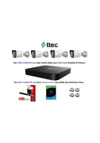 Resim Ttec 2mp Mikrofonlu 4 Kameralı 1tb Disk Tak Çalıştır Hazır Ip Kamera Seti 