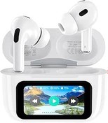 Resim XO Dijital Ekranlı Bluetooth Kulaklık X36- Bluetooth 5.4, ANC Gürültü Engelleme, 30mAh Kulaklık, 300mAh Şarj Kutusu, Type-C Hızlı Şarj, 1.5 Saat Şarj Süresi, Dokunmatik, Suya Dayanıklı | Beyaz 