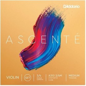 Resim D'Addario A310 3/4M Ascente Keman Tel Seti (3/4) | Yumuşak Çalım Hissiyatı Zengin Tonal Karakter ve Gelişmiş Yay Tepkisi 