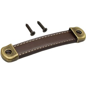 Resim Suntek Pu Deri Bagaj Kolu Kabineyi Değiştirin Çeker Kahverengi 