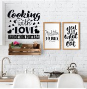 Resim Bk Home Dekoratif Doğal Ahşap Raf Mutfak Konseptli 2’Li Ahşap Tab (551038731) Bk