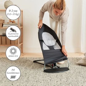 Resim BabyBjörn Balance Soft Ana Kucağı Woven Cotton Dark Grey - Gri / 0+ Ay 