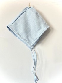 Resim runbaby Tek Kat Müslin Çift Taraflı Bebek Bonnet Şapka (3-9 AY) - Açık Mavi 