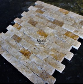 Resim SİPAHİMARBLE Üçlü Mix Traverten Patlatma Mozaik 