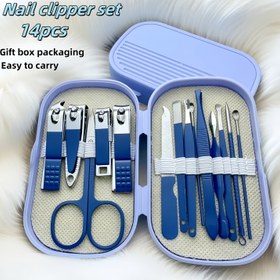 Resim 14 adet Mini Plastik Tırnak Makası Seti, Yüksek Kaliteli Paslanmaz Çelik Tırnak Makasları, Taşınabilir Manikür Araçları, Ev ve Seyahat için Uygun, Erkekler ve Kadınlar için Mükemmel Hediye Olarak, Tatiller için Mükemmel. 