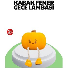 Resim Flzdgnkr Şarjlı Pumpkin Led Masa Lambası Zamanlayıcılı Dokunmatik Çok Renkli 