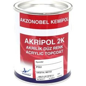 Resim Akzonobel Akripol 2k Düz Renk-kristal Beyaz-pgu-1 Lt. 