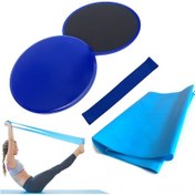 Resim Yunboo 4 Parça Yoga Seti: Kaydırma Diskleri, Direnç Bandı, Esneme Kayışı İle Karın Ve Core Antrenmanı İçin 