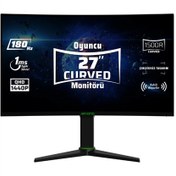Resim Monster Aryond A27 V2 27 inç 180Hz QHD 1ms Curved Pivot VA Oyuncu Monitörü Siyah 