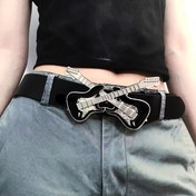 Resim Jump2 Amerikan Retro Punk Gitar Kemer INS Batı Kovboy Alt Kültürü PU Unisex 