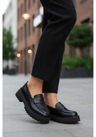 Resim Ayakmod 572453 Z Siyah Kadın Günlük Ayakkabı Siyah Cilt 