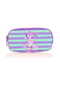 Resim Kaukko Kids 3 Bölmeli Kalem Çantası Paterned Flamingo Lila L8148 