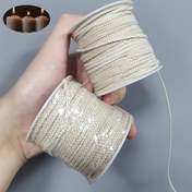 Resim 50m Yüksek Kaliteli Mum Fitili Rulosu DIY Mum Yapımı İçin – Doğal Bej Renk, Esnek & Dayanıklı El Sanatları Aracı, Çok Boyutlu Mumlar, Yaratıcı Projeler İçin | Dokulu Görünüm | Esnek Fitil 