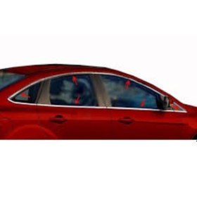 Resim Ford Focus 2012 2017 Sedan Cam Çerçevesi Set - Focus 3 Sd Cam Çeçrvesi Krom 