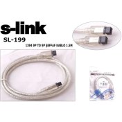 Resim S-Link Sl-199 Ieee1394 9Pin To 9Pin 1.5M Firewire Kablosu 