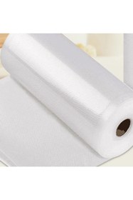 Resim Vakur Tırtıklı Rulo Vakum Poşeti- 9 Santim X 15 Metre - Çift Yüzeyi Gofrajlı (tırtıklı) 