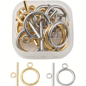 Resim 10-Lu 304 Paslanmaz Çelik OT Kilitleri, Çeşitli Boyutlar, DIY Takı Yapım Aksesuarları, Kolyeler ve Bileklikler, El Sanatları ve Dikiş Malzemeleri 