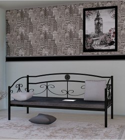 Resim Metalia Delüx Minerli Ferforje Sedir Siyah 