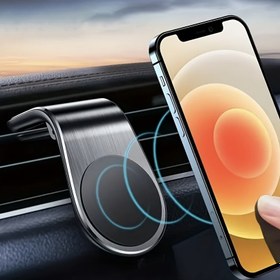 Resim L-Shape Manyetik Araba Tutucu, Hava Kondisyonu Havuzu Tasarımı ile - Dayanıklı Alüminyum Alaşımlı, Paslanmaya Dayanıklı, Araçta Akıllı Cihazları Güvenli Bir Şekilde Tutmak İçin Mükemmel, Araba Tutma|Modern Araba Tutma|Dayanıklı Araba Tutma, Araba Tutucuları 