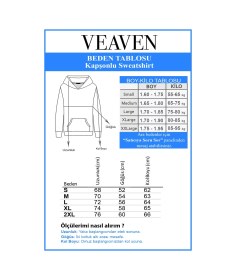 Resim Veaven Unisex Füme Kapüşonlu Önü Anime Kız Çocuk Baskılı Slim Fit Kanguru Cepli Sweatshirt Füme 