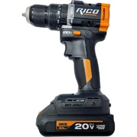 Resim Rico Darbeli Şarjlı Matkap Çelik Mandren Çift Akü 20V 