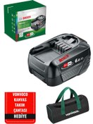 Resim Bosch Çit Budama Çim Biçme Yaprak Üfleme Şarjlı Testere Akülü Kenar Kesme PBA Yedek Batarya Akü 6.0A 