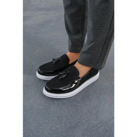 Resim Aesco MN002 - Rbt Loafer Verniciata Erkek Ayakkabı Sıyah 