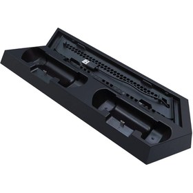 Resim Aırstorr TP4-023B PS4/Slim/Pro için Ek USB Bağlantı Fanlı Noktalı Dikey Şarj Standı 