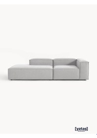 Resim Most Mollis Pro 2 Modül Sol Kanepe 32 Gri Keten Yumuşak Sünger Ev 